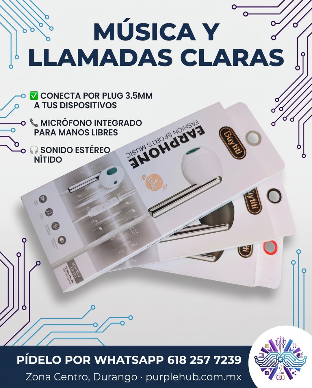 AUDIFONOS ALAMBRICOS PLUG 3.5 EZ-160