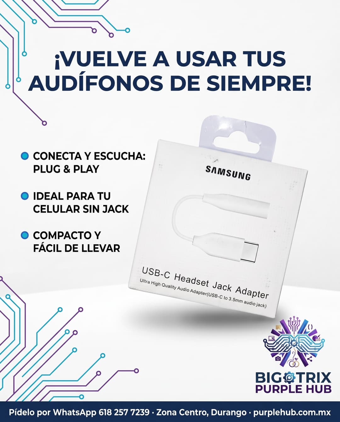 ADAP. USB C A JACK 3.5 FY-2181